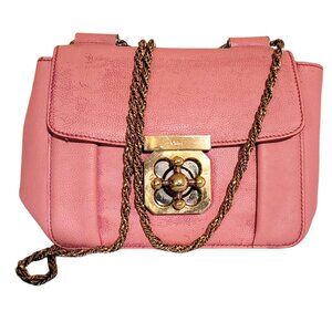 Chloé Elsie Women's Leather Shoulder Bag Coral Pink